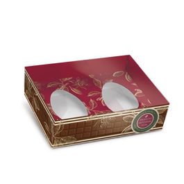 Caixa Pratice para Meio Ovo com 2 unidades Sabor Marrom/Marsala PT C/6