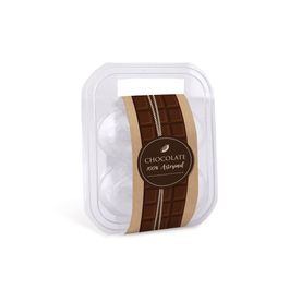Maleta para Ovos com 4 unidades com Cinta Sabor Marrom PT C/10