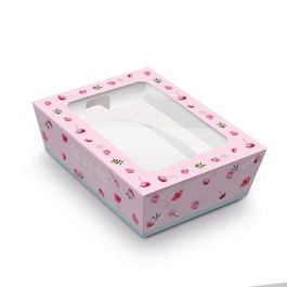 Caixa Pratice para Meio Ovo com 1 unidade Leveza Rosa