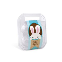 Maleta para Ovos com 4 unidades com Cinta Coelhinho Azul PT C/10