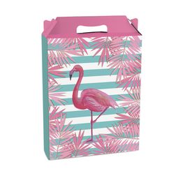 Caixa Maleta Retangular Vertical Flamingo Rosa