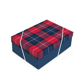 Caixa Retangular com Tampa Miele Azul / Vermelho