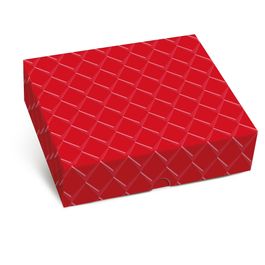 Caixa Retangular Tampa/Fundo New Liso Vermelho