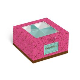 Caixa Para Brigadeiro Com 4 Unidade Brigadelícia Pink