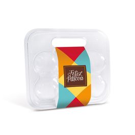 Maleta para Ovos com 6 unidades com Cinta Douce Colorido PT C/10