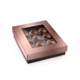 Caixa Para Bombom Com 4 Unidade Garbo Fosco Rose Gold