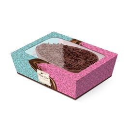 Caixa Pratice para Meio Ovo com 1 unidade Chocolate Azul Turquesa