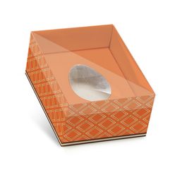 Caixa New Practice para Meio Ovo com 1 unidade Flor de Cacau Azul Turquesa