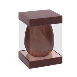 Caixa Vertical Para Ovo Com 1 Unidade Liso Marrom / Rose Gold