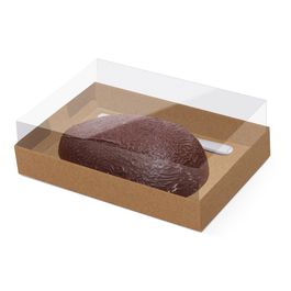 Caixa Meio Ovo De Corte Liso Pardo