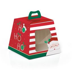 Caixa Mini Panetone com Visor Hohoho Colorido