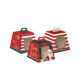 Caixa Mini Panetone Com Visor Sortido Colorido