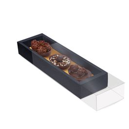 Caixa Luva Moldura Para Meio Ovo Com 2 Unidade Preto Com Ouro Preto / Ouro