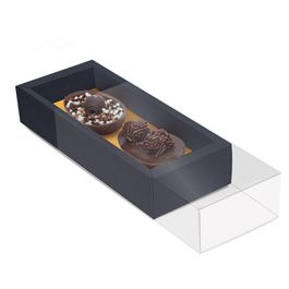 Caixa Luva Moldura Para Meio Ovo Com 3 Unidade Preto Com Ouro Preto / Ouro