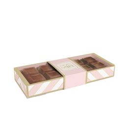 Caixa Tablete Decorada Chevron Rosa