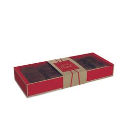 Caixa Tablete Feliz Natal Vermelho / Ouro
