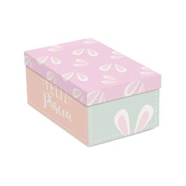 Caixa Surpresa Para 1 Meio Ovo Feliz Pascoa Colorido