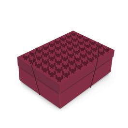 Cx Retangular com Tampa Tweed Marsala