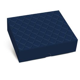 Cx Retangular Tampa/Fundo New Com Relevo Marinho Azul