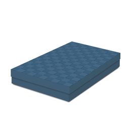 Cx Retangular com Tampa Baixa com Relevo Liso Denim