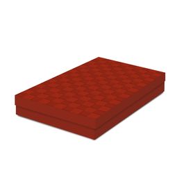 Cx Retangular com Tampa Baixa com Relevo Liso Terracota