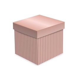 Cx Cubo com Relevo Liso Rose Gold