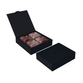 Caixa Para 4 Brownie Liso Preto