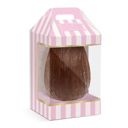 Caixa New Maleta Retangular Vertical Para Ovo Com Visor Clássico Francês Rosa