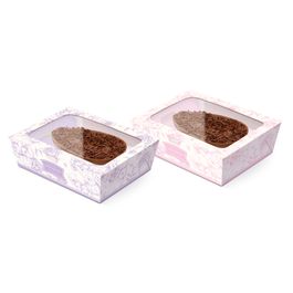 Caixa Pratice Para Meio Ovo Com 1 Unidade Clássico Francês Compose Lilás / Rosa