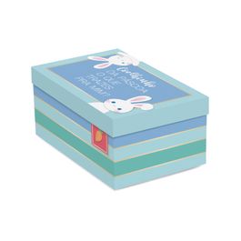 Caixa Surpresa Para 1 Meio Ovo Coelhinhos Azul