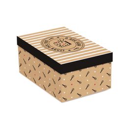 Caixa Surpresa Para 1 Meio Ovo Kraft Doçura Preto / Vermelho / Branco
