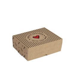 Caixa Para Brigadeiro Kraft Doçura Preto / Vermelho / Branco