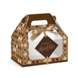 Caixa Maleta Kids Com Visor Tons De Chocolate Colorido