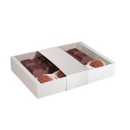 Caixa Tablete Com Brigadeiros Liso Branco