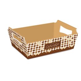 Cesta De Cartão Tons De Chocolate Colorido