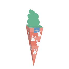 Caixa Cone Cenoura Coelhinhos Colorido