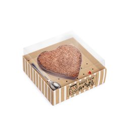 Caixa Meio Coração Para Um Meio Coração Kraft Doçura Preto / Vermelho / Branco