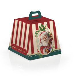 Caixa Mini Panetone Noel Carmin Colorido