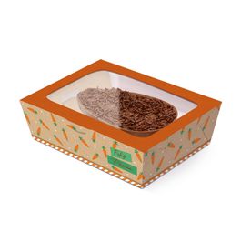 Caixa Pratice Para Meio Ovo Com 1 Unid Kraft Cenoura Colorido