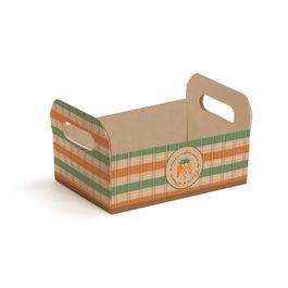 Caixote De Cartão Kraft Cenoura Colorido
