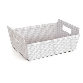 Cesta de Cartão Vime Branco