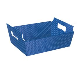 Cesta de Cartão Cristalino Azul Marinho