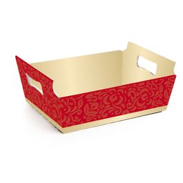 Cesta de Cartão Birot Vermelho / Ouro