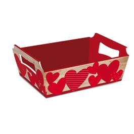 Cesta de Cartão Amor Eterno Vermelho