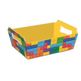 Cesta de Cartão Blocos Colorido