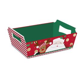 Cesta de Cartão Abraço Do Noel Colorido
