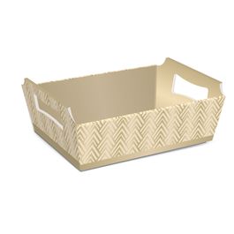 Cesta De Cartão Dominique Ouro / Marfim