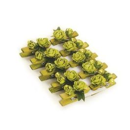 Prendedor Petit Duplo Verde Claro JG C/10