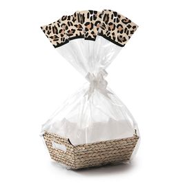 Kit Cesta Animal Print Bege