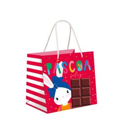 Sacola Premium Brilho de Páscoa Coelha Colorido
